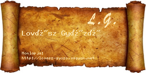 Lovász Győző névjegykártya